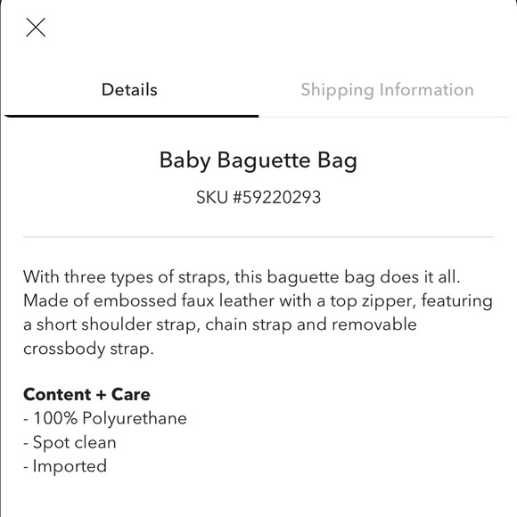 UO baby baguette simple bag - Picture 6 of 11